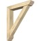 Ekena Millwork Traditional Slat Rough Sawn Bracket w/ Offset Brace, Douglas Fir, 6"W x 32"D x 36"H BKT0604X32X36TRA06RDF - alternate 1